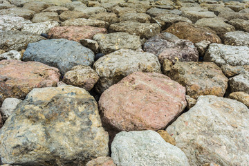 Colorful stone texture taken at Kuta Beach, Bali, Indonesia.