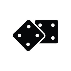 Black solid icon for chance