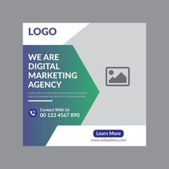 digital marketing social media post design template vector