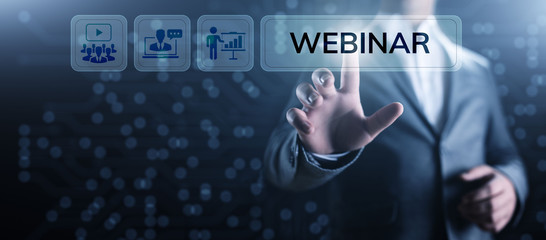 Webinar E-learning Online Seminar Education Business concept.