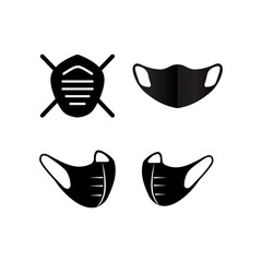 Face mask icon vector logo