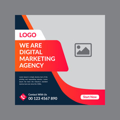 digital marketing social media post design template vector