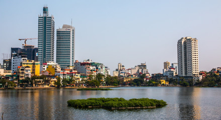 West Lake view and Hanoi cityscape, Vietnam