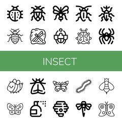 Set of insect icons