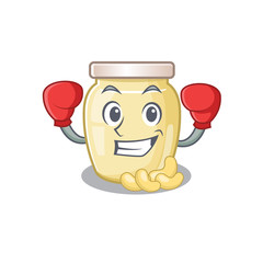 mascot character style of Sporty Boxing cashew butter