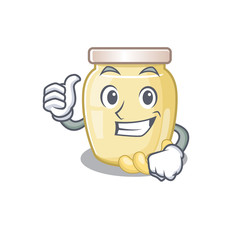 Funny cashew butter making Thumbs up gesture