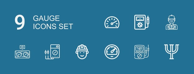 Editable 9 gauge icons for web and mobile