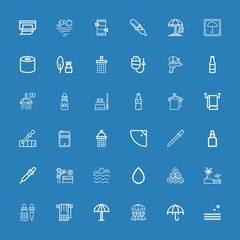 Editable 36 wet icons for web and mobile
