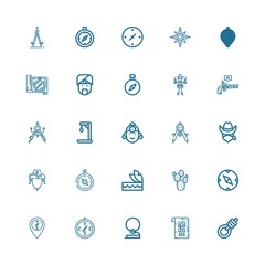 Editable 25 west icons for web and mobile