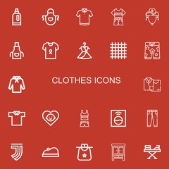 Editable 22 clothes icons for web and mobile