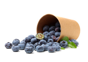 Blueberry on a white background