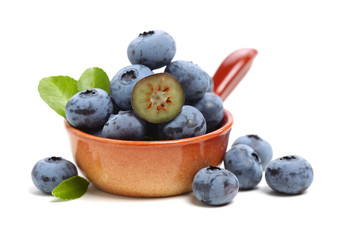 Blueberry on a white background