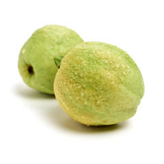 Pink guava isolated on white background