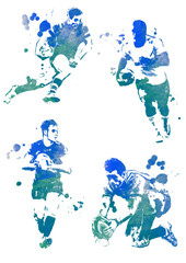 ラグビー選手 イラストセット