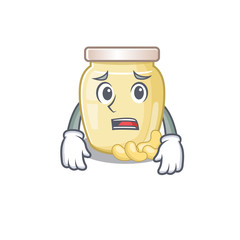 Fototapeta premium A picture of cashew butter having an afraid face