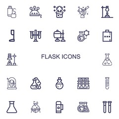 Editable 22 flask icons for web and mobile