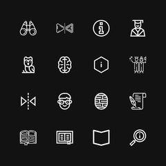 Editable 16 knowledge icons for web and mobile