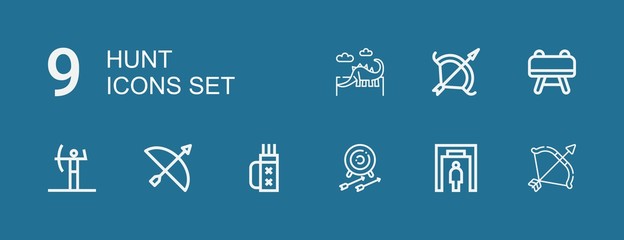 Editable 9 hunt icons for web and mobile