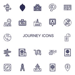 Editable 22 journey icons for web and mobile