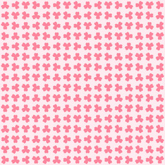 Rose shamrock pattern. Seamless vector background
