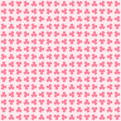 Rose shamrock pattern. Seamless vector background