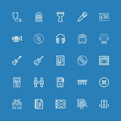Editable 25 sound icons for web and mobile