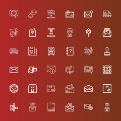 Editable 36 post icons for web and mobile