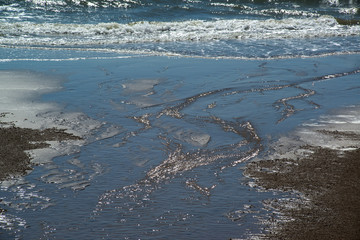 Tropical sea water reflects the surface like paradise.