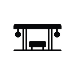 Black solid icon for station 