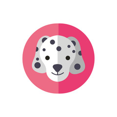 cute dog pet head character