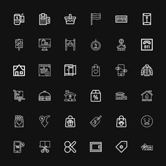 Editable 36 sale icons for web and mobile