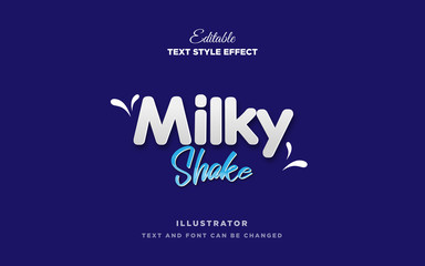 duo text style effect, pure white and blue Premium Vector