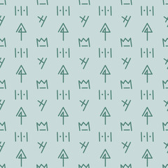 Seamless pattern with hand drawn elements. Doodle. EPS 10