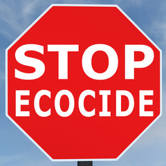 STOP ECOCIDE concept