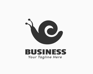 Simple snail logo design inspiration