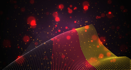 Vector bright glowing country flag of abstract dots. Germany © coffeemill