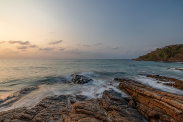 beautiful blue sky tropical paradise coast beach ocean summer sea view at PP Island, Krabi, Phuket, Thailand.