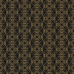 Dark Abstract Background. Black And Gold Color. Modern Seamless Pattern. Texture Wallpaper. Vector Image.