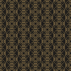 Dark Abstract Background. Black And Gold Color. Modern Seamless Pattern. Texture Wallpaper. Vector Image.