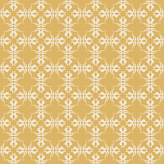 Gold Seamless Pattern Background Decorative Wallpaper Vector