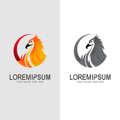 Eagle logo, Bird logo with circle design template, eagle icon , wing and bird logo 