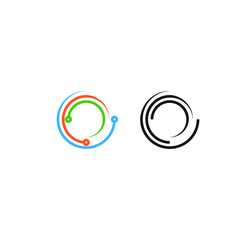 Technology - vector logo template for corporate identity. Circle technology logo. Network, internet tech concept. Vector Stock illustration.