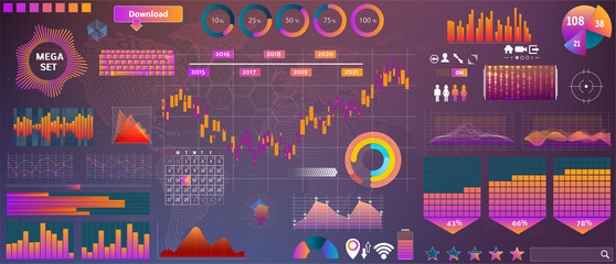 vector  hud big set of elements for design and apps devices