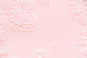 Pink soap bubbles as fashion modern abstract texture, Valentine's day and wedding background, copy space.