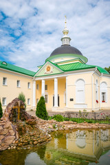 Pond and the Cross Waterfall  in the Nikolo-Peshnoshsky Monastery
