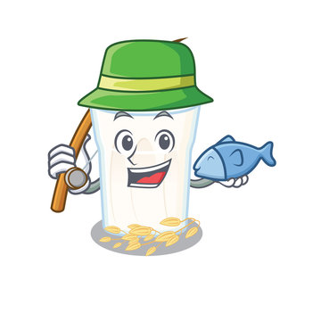 A Picture of happy Fishing oats milk design