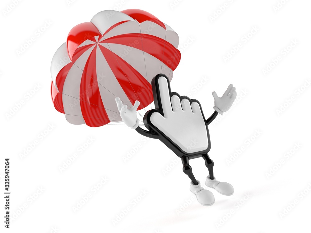 Canvas Prints Cursor character with parachute