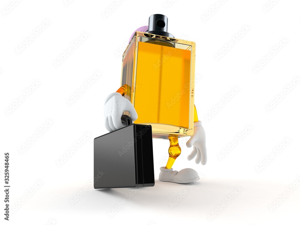 Canvas Prints perfume character holding briefcase