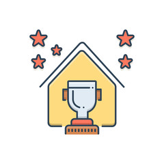 Fototapeta premium Color illustration icon for real estate 