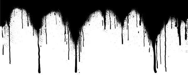 Spray Paint Vector Elements isolated on White Background. Set of  frame and black round ink stains, Lines and Drips Black ink splatters, Ink blots set, Street style. © TWINS DESIGN STUDIO